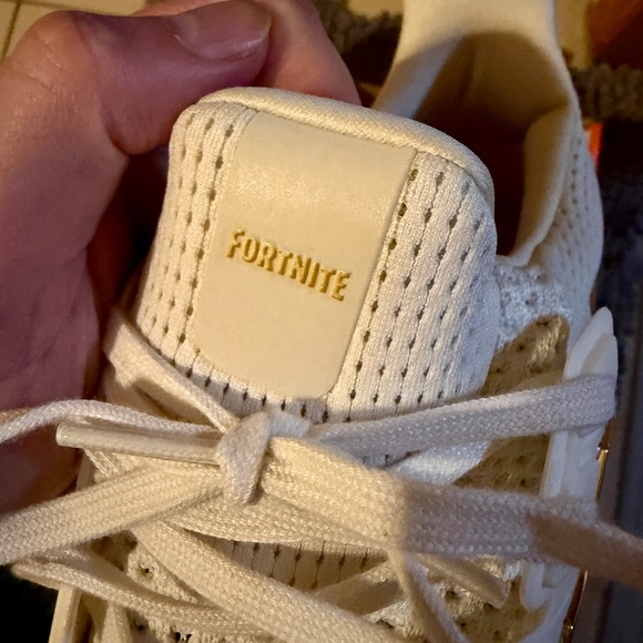 adidas White and Gold Athletic Shoes
